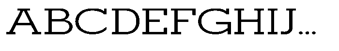 Mirk Slab Medium Expanded Font UPPERCASE