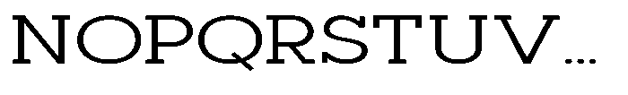 Mirk Slab Medium Expanded Font UPPERCASE