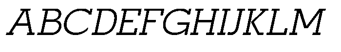 Mirk Slab Medium Italic Font UPPERCASE
