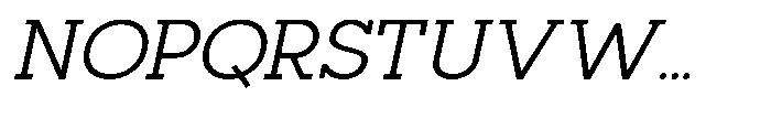 Mirk Slab Medium Italic Font UPPERCASE