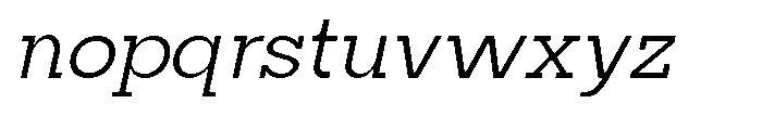 Mirk Slab Medium Italic Font LOWERCASE