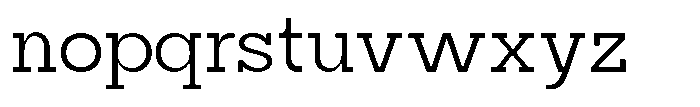 Mirk Slab Medium Font LOWERCASE