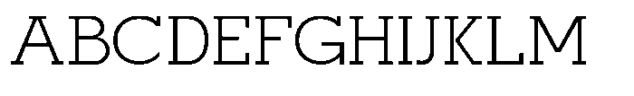 Mirk Slab Regular Font UPPERCASE
