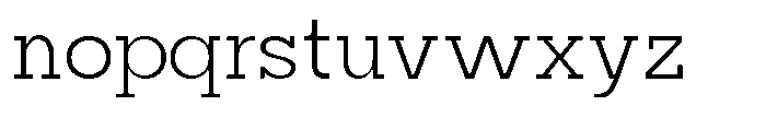 Mirk Slab Regular Font LOWERCASE