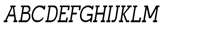 Mirk Slab Semi Bold Condensed Italic Font UPPERCASE
