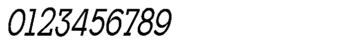 Mirk Slab Semi Bold Condensed Slanted Font OTHER CHARS