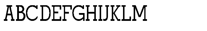 Mirk Slab Semi Bold Condensed Font UPPERCASE