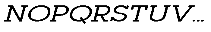 Mirk Slab Semi Bold Expanded Italic Font UPPERCASE