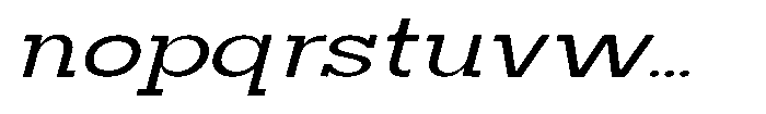 Mirk Slab Semi Bold Expanded Italic Font LOWERCASE