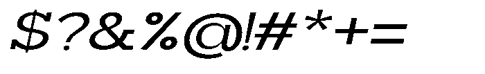 Mirk Slab Semi Bold Expanded Slanted Font OTHER CHARS