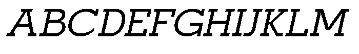 Mirk Slab Semi Bold Slanted Font UPPERCASE