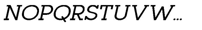 Mirk Slab Semi Bold Slanted Font UPPERCASE