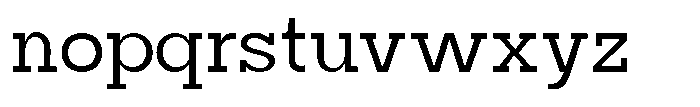 Mirk Slab Semi Bold Font LOWERCASE