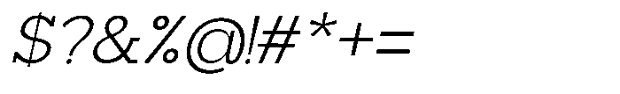 Mirk Slab Slanted Font OTHER CHARS