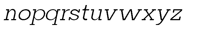 Mirk Slab Slanted Font LOWERCASE