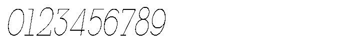 Mirk Slab Thin Condensed Italic Font OTHER CHARS