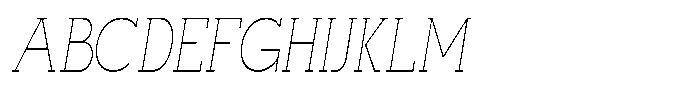 Mirk Slab Thin Condensed Italic Font UPPERCASE