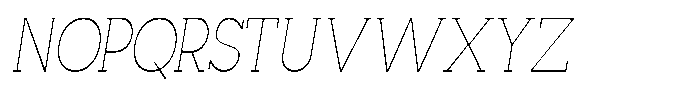 Mirk Slab Thin Condensed Italic Font UPPERCASE