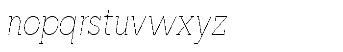 Mirk Slab Thin Condensed Italic Font LOWERCASE