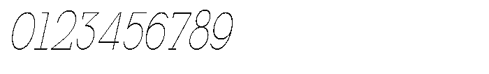 Mirk Slab Thin Condensed Slanted Font OTHER CHARS