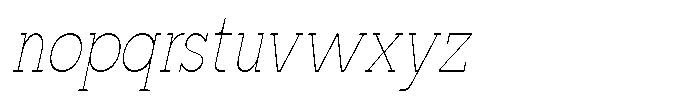 Mirk Slab Thin Condensed Slanted Font LOWERCASE