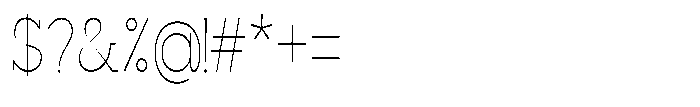 Mirk Slab Thin Condensed Font OTHER CHARS