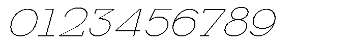Mirk Slab Thin Expanded Italic Font OTHER CHARS
