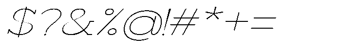 Mirk Slab Thin Expanded Italic Font OTHER CHARS