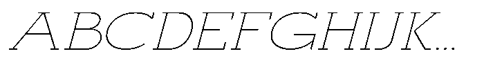 Mirk Slab Thin Expanded Italic Font UPPERCASE