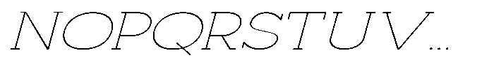 Mirk Slab Thin Expanded Italic Font UPPERCASE