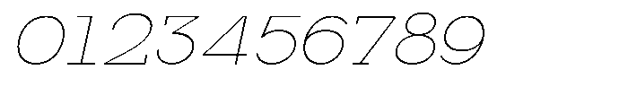 Mirk Slab Thin Expanded Slanted Font OTHER CHARS