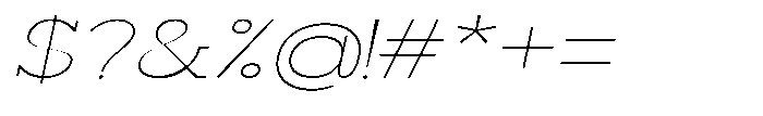 Mirk Slab Thin Expanded Slanted Font OTHER CHARS