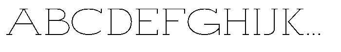 Mirk Slab Thin Expanded Font UPPERCASE