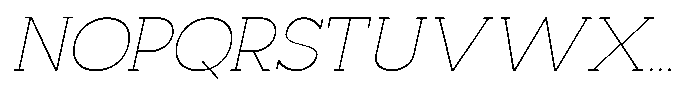 Mirk Slab Thin Italic Font UPPERCASE