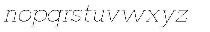 Mirk Slab Thin Slanted Font LOWERCASE
