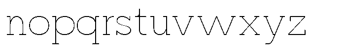 Mirk Slab Thin Font LOWERCASE