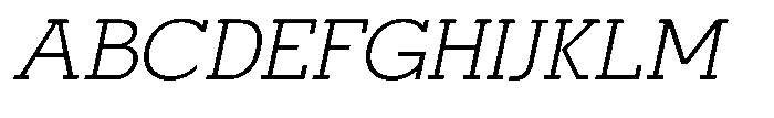 Mirk Slab Variable Black Italic Font UPPERCASE