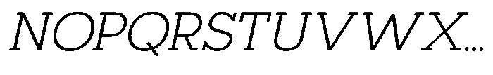 Mirk Slab Variable Black Italic Font UPPERCASE