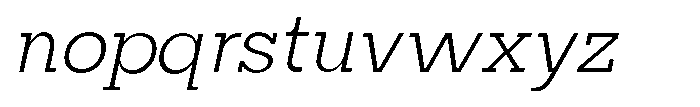 Mirk Slab Variable Black Italic Font LOWERCASE
