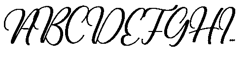 Misanga Script Bold Font UPPERCASE