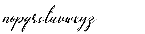 Misanga Script Italic Font LOWERCASE