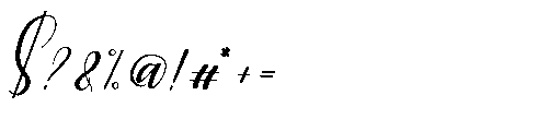 Misanga Script Regular Font OTHER CHARS