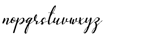 Misanga Script Regular Font LOWERCASE