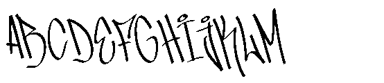 Mishale Graffiti Font UPPERCASE