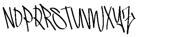 Mishale Graffiti Font UPPERCASE