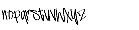 Mishale Graffiti Font LOWERCASE