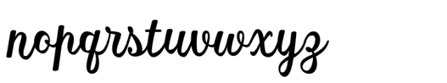 Mistella Script Font LOWERCASE