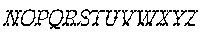 Mister Cloroph  Italic Italic Font UPPERCASE