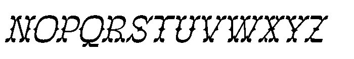Mister Cloroph  Italic Italic Font LOWERCASE