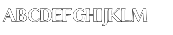 Mistle Bold Outline Font UPPERCASE